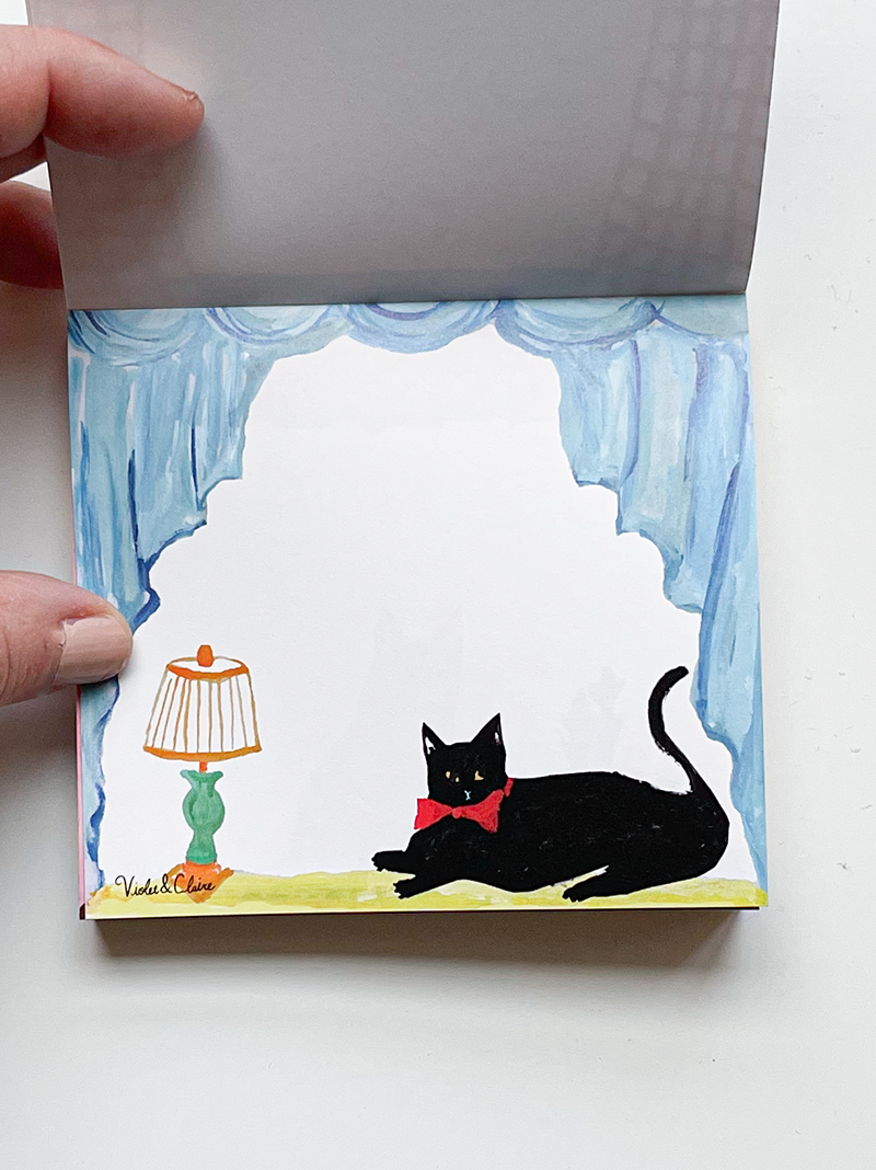 Cat's View Square Memo Pad
