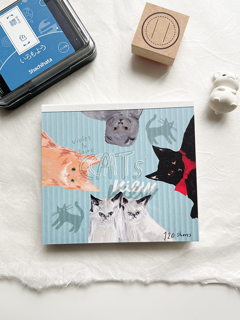 Cat's View Square Memo Pad