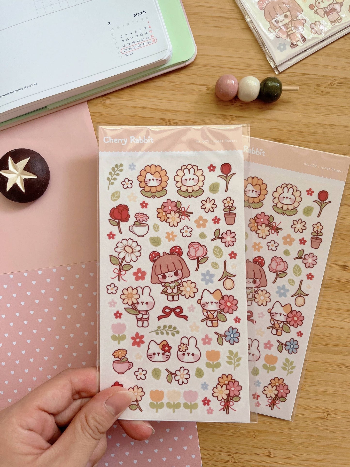 Sweet Flowers Sticker Sheet no.022