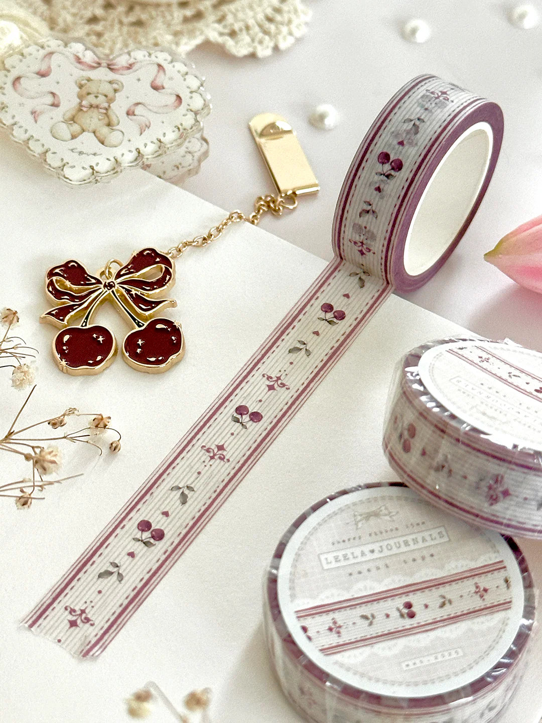 Cherry Vintage Wallpaper Washi Tape
