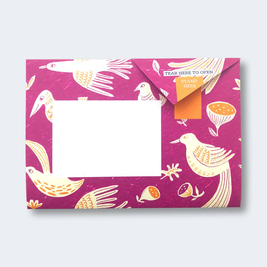 Fig & Feather Pigeon, Folding Letter Set – Pack of 6 Letters