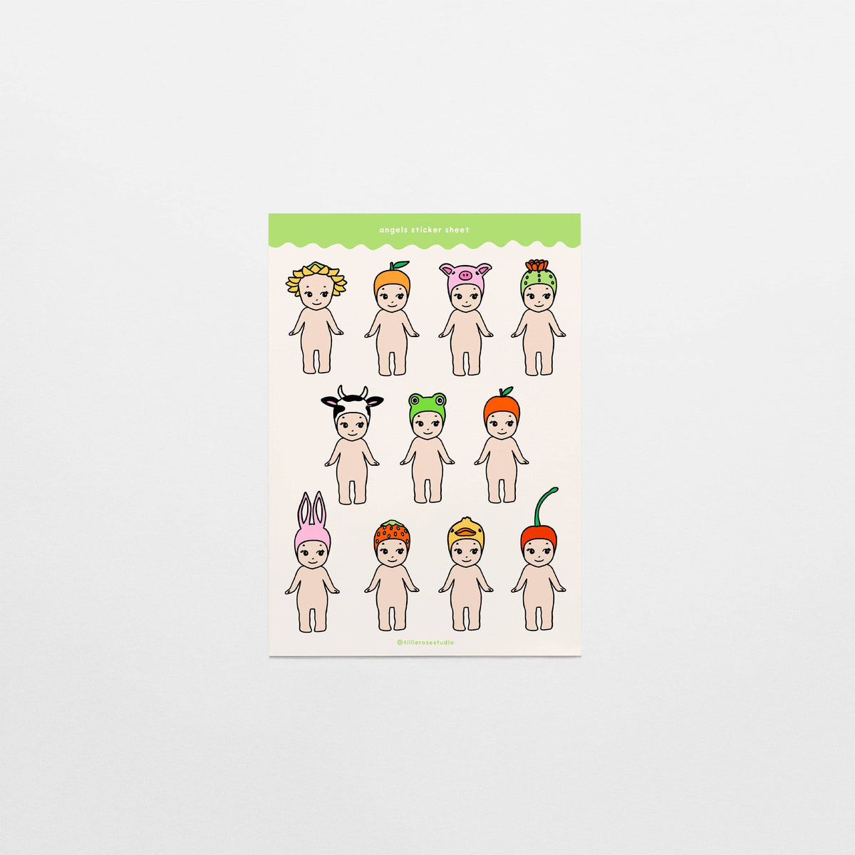 Angels Clear Vinyl Sticker Sheet
