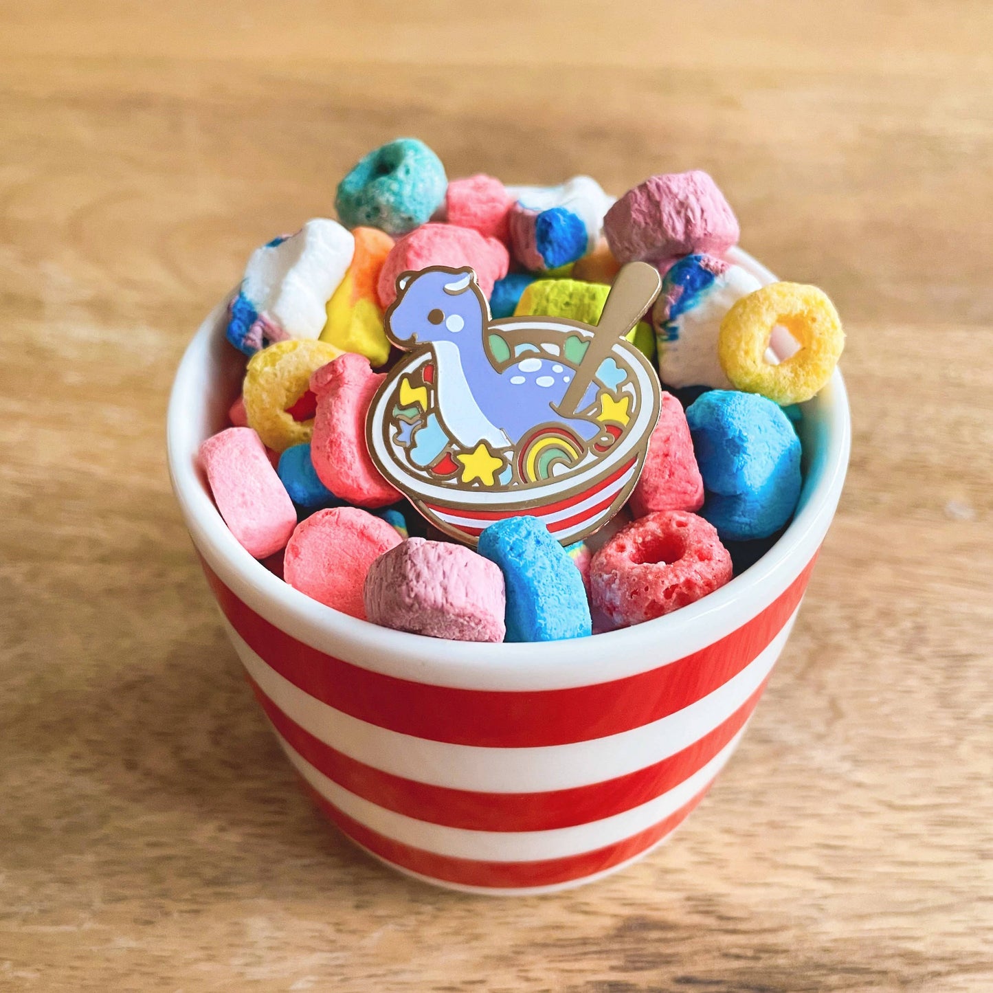 Enamel Pin - Monster Cereal Bowl - Blue Charm