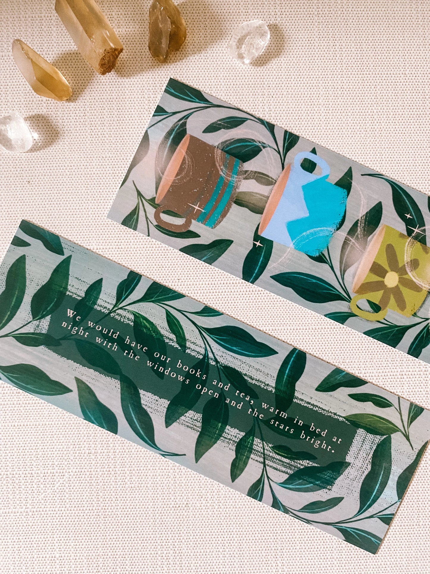 Bookmark: Books and Tea - Literary Quote