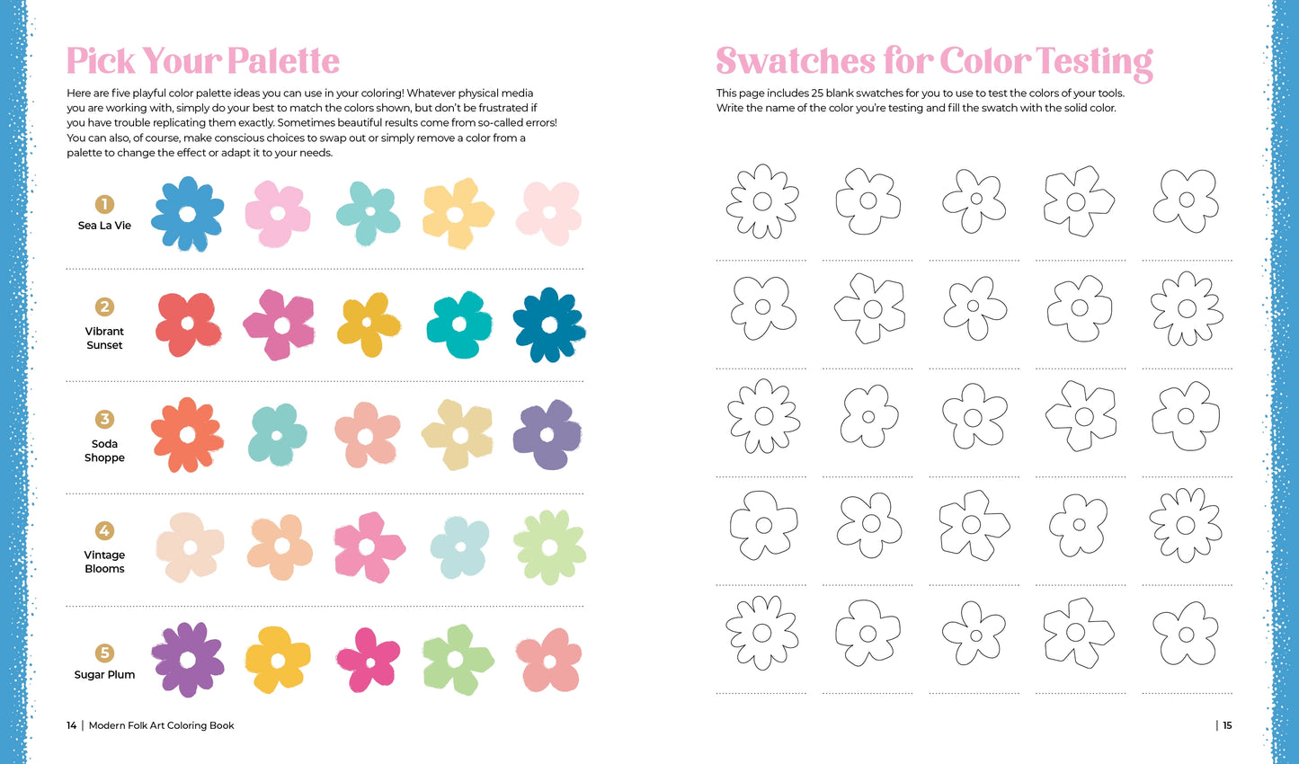 Modern Folk Art Coloring Book