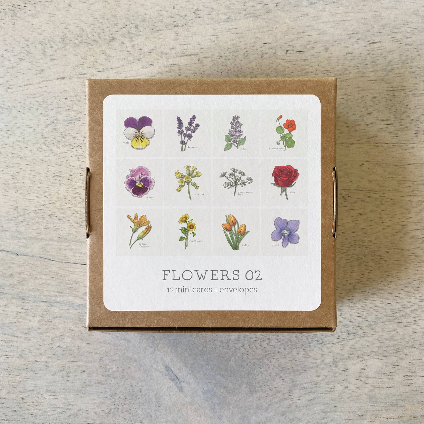 Mini Cards Set / Flowers 02