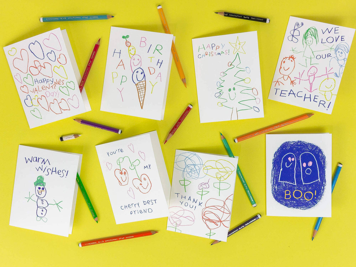 Lil Darlin', Cards by Kids, BOO Two Ghosts Halloween Card