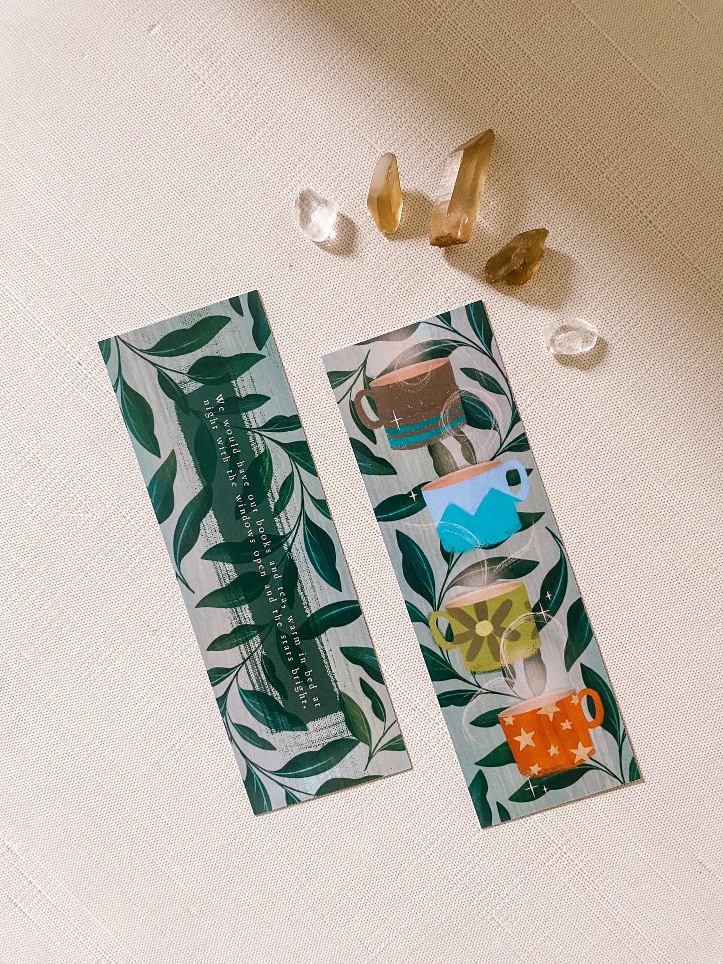 Bookmark: Books and Tea - Literary Quote