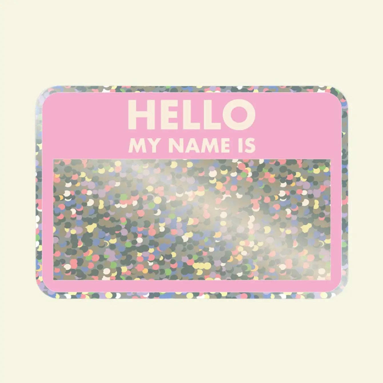 Hello Glitter Sticker