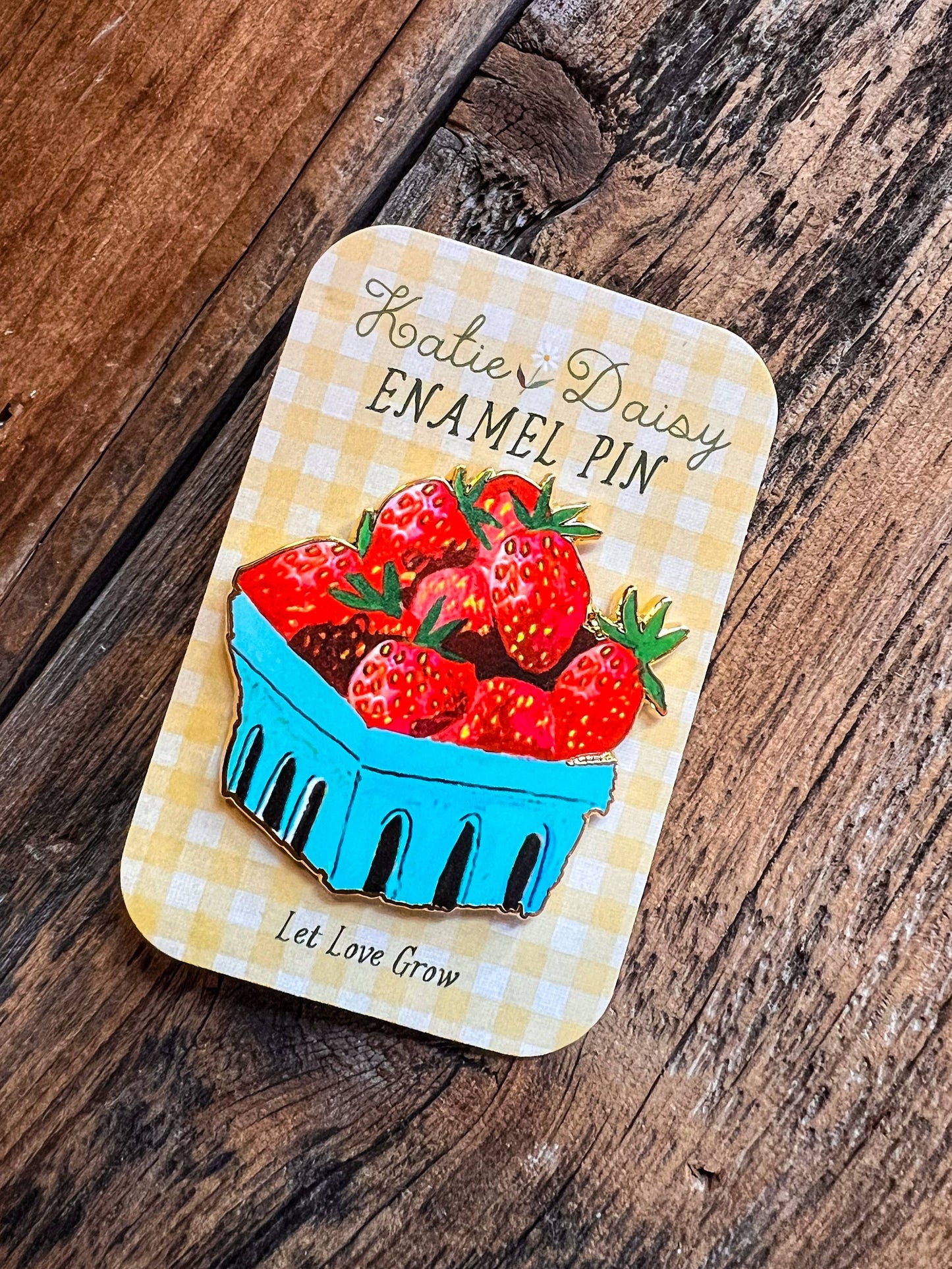 Strawberries Enamel Pin