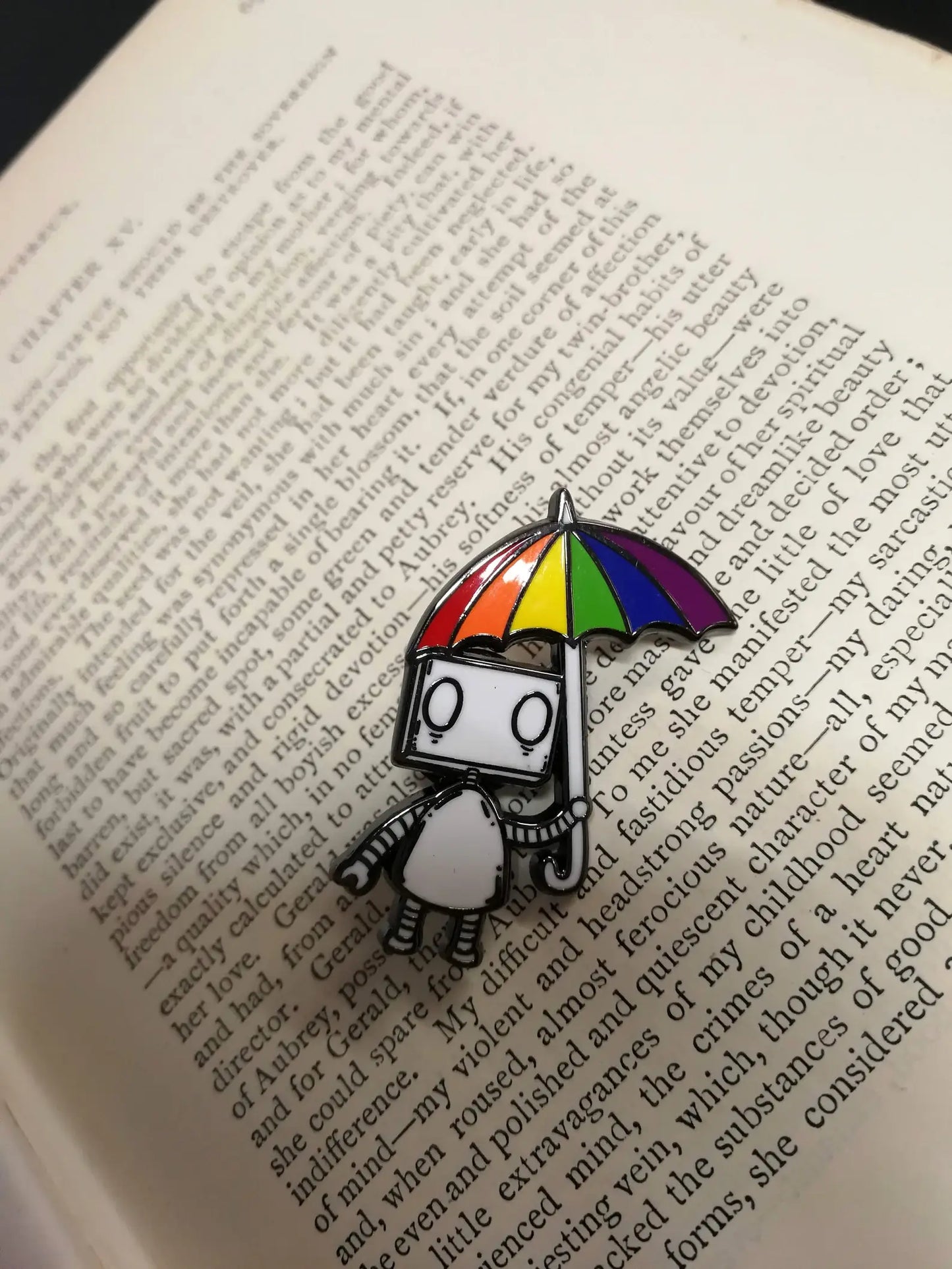 Rainbow Robot Enamel Pin
