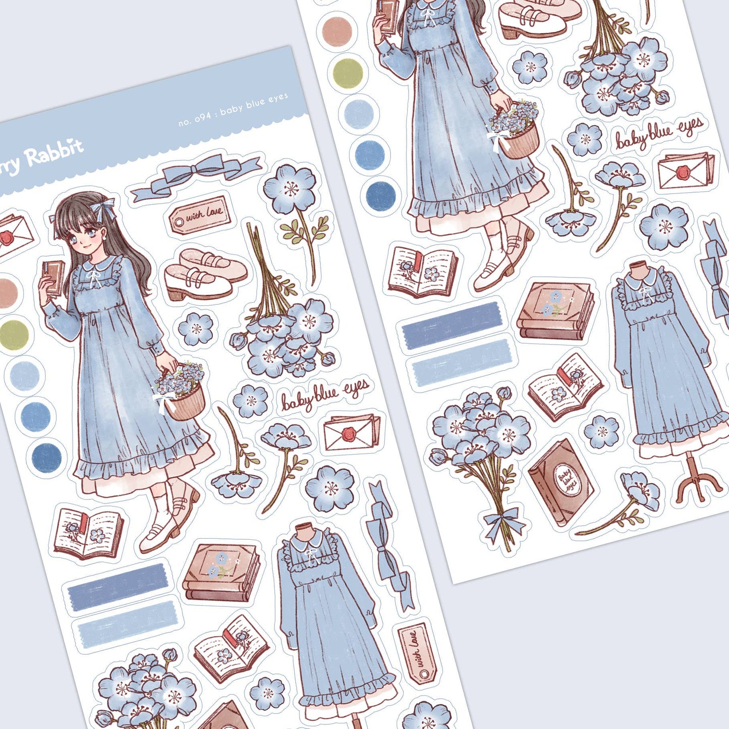 Baby Blue Eyes Sticker Sheet no.094
