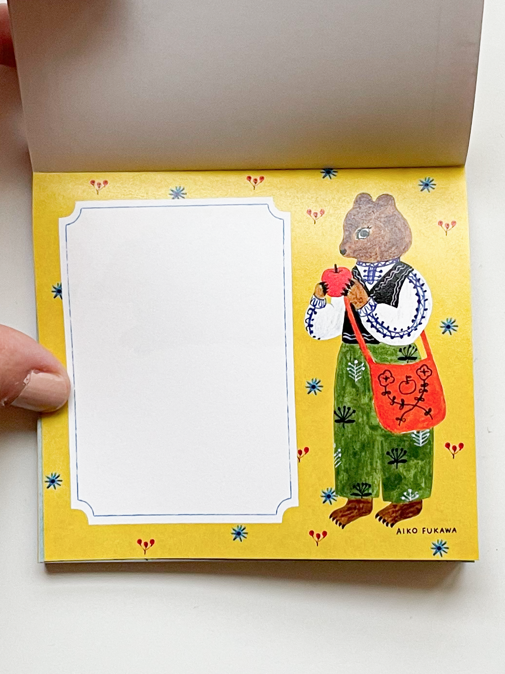 Flower and Animals Square Memo Pad