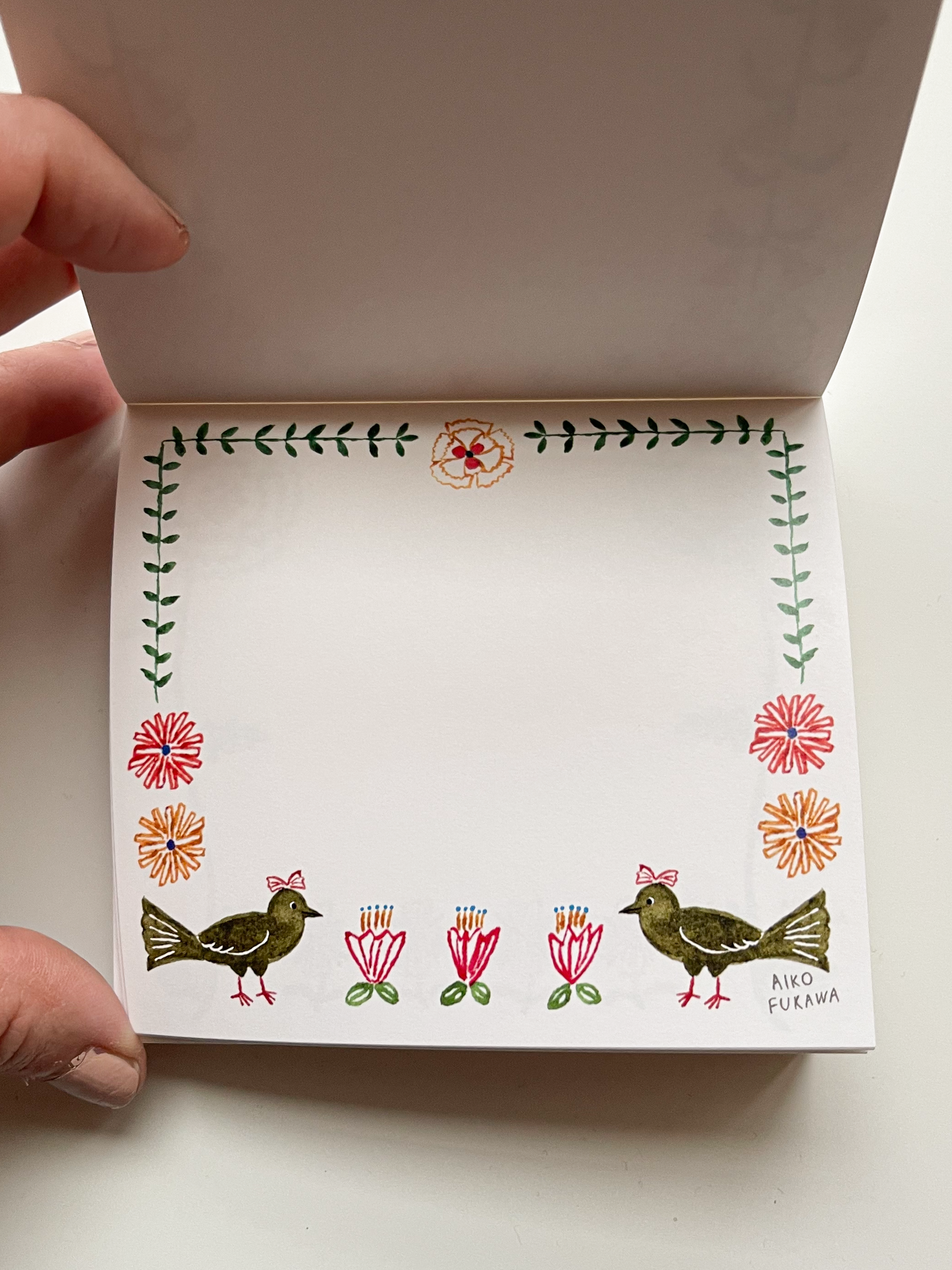 Flower Gate Square Memo Pad
