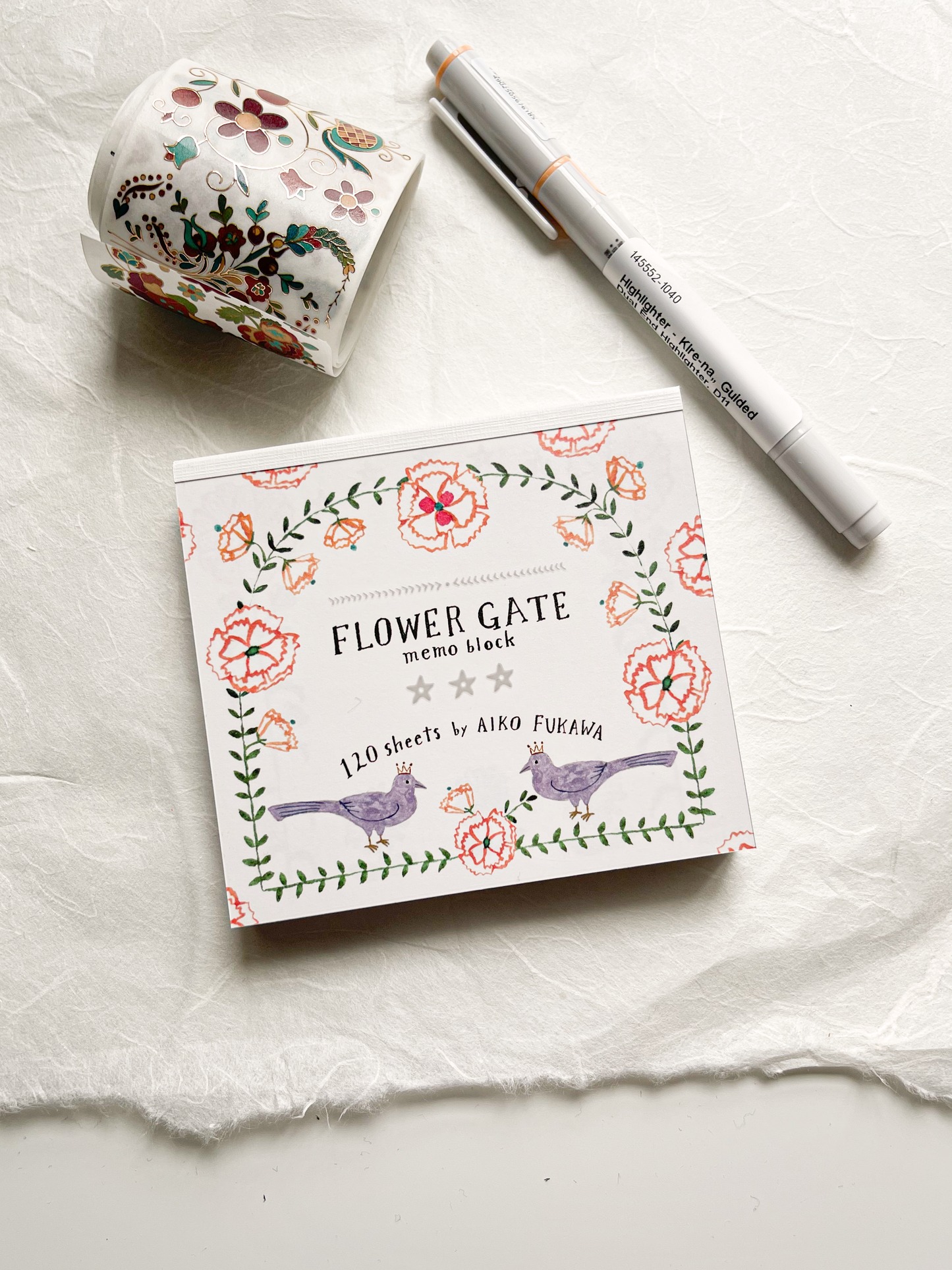 Flower Gate Square Memo Pad