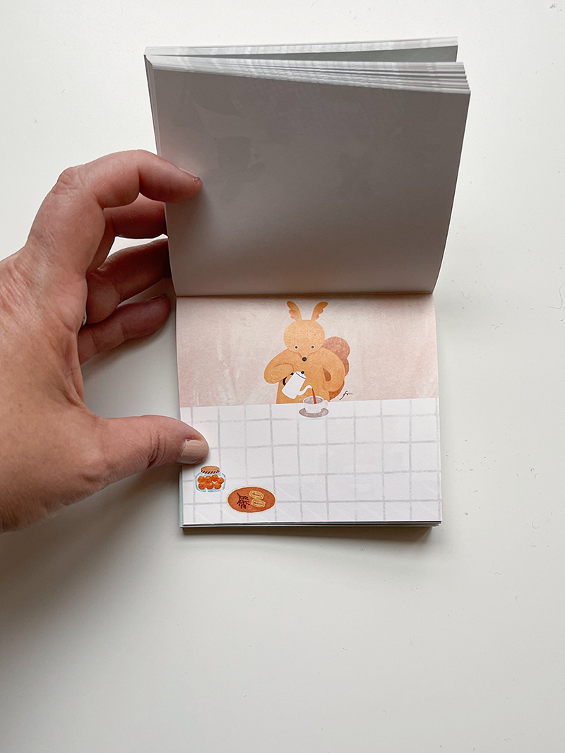 Tea Time Square Memo Pad