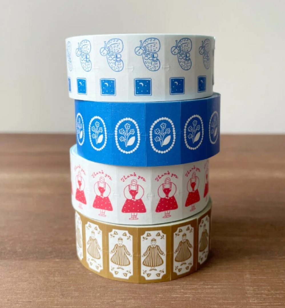 Merle Retro Brown Label Sticker Roll