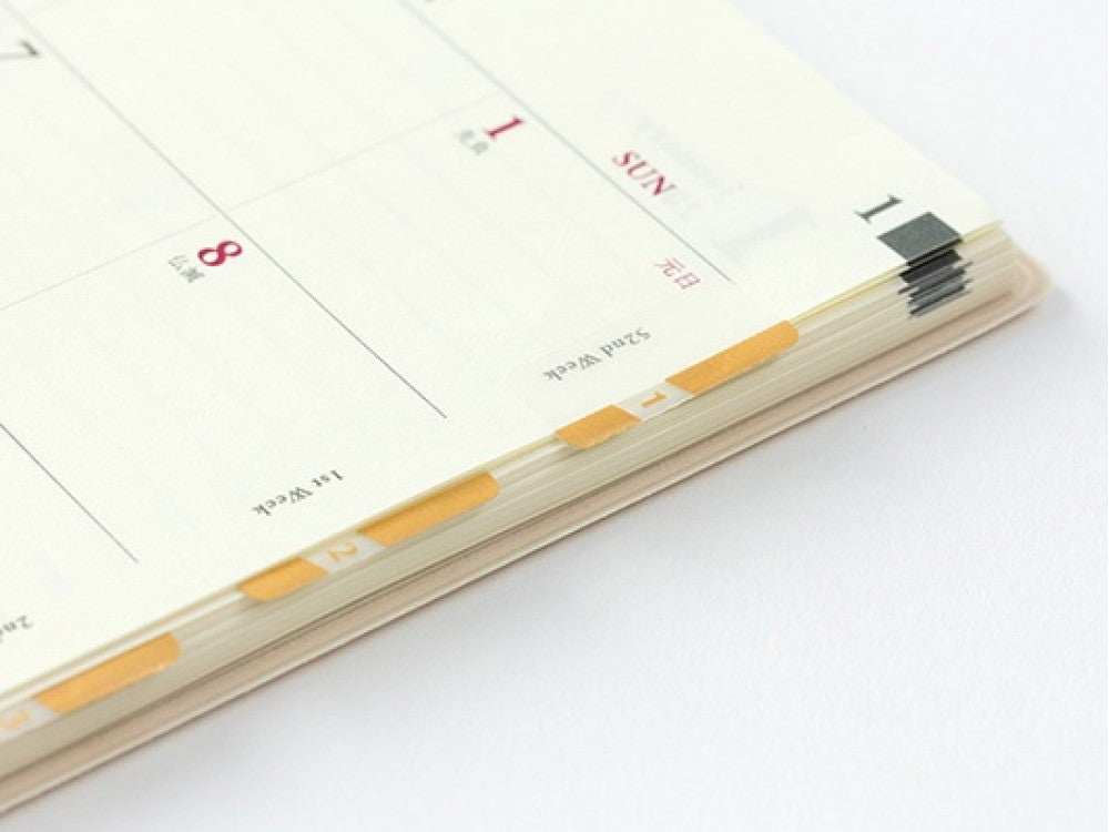 Midori Chiratto Number Gold Index Labels