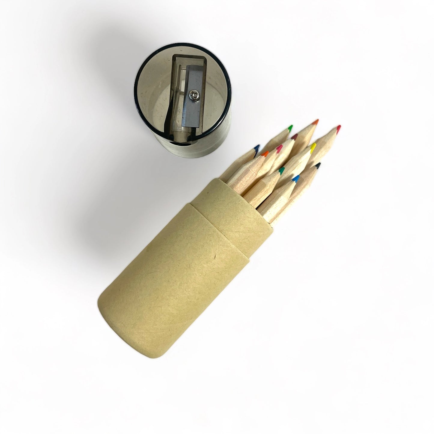 Colored Pencil Set In Tube With Sharpener