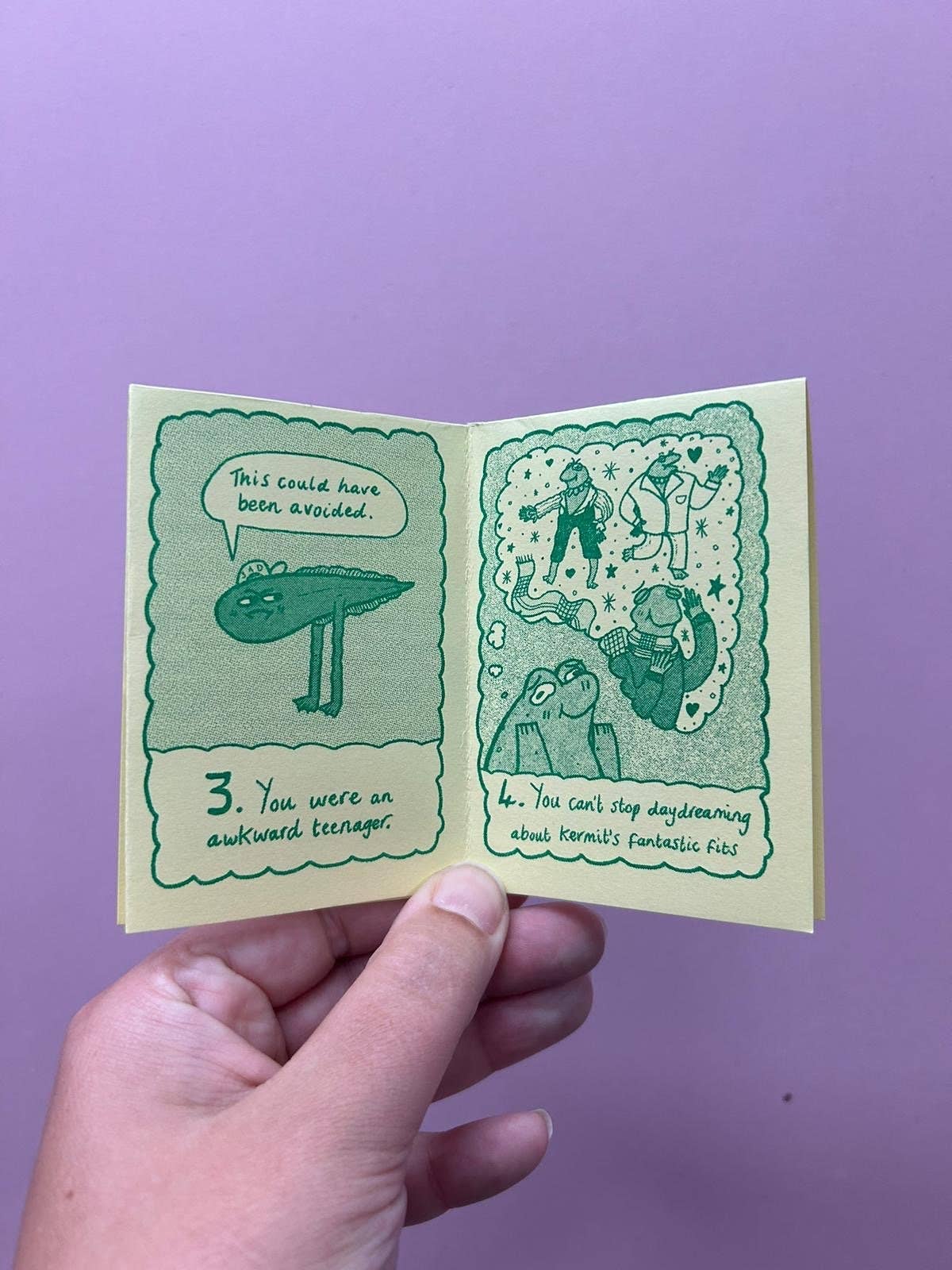 Six Signs You Might Be A Frog Riso Zine A7 MIXED COLOURS