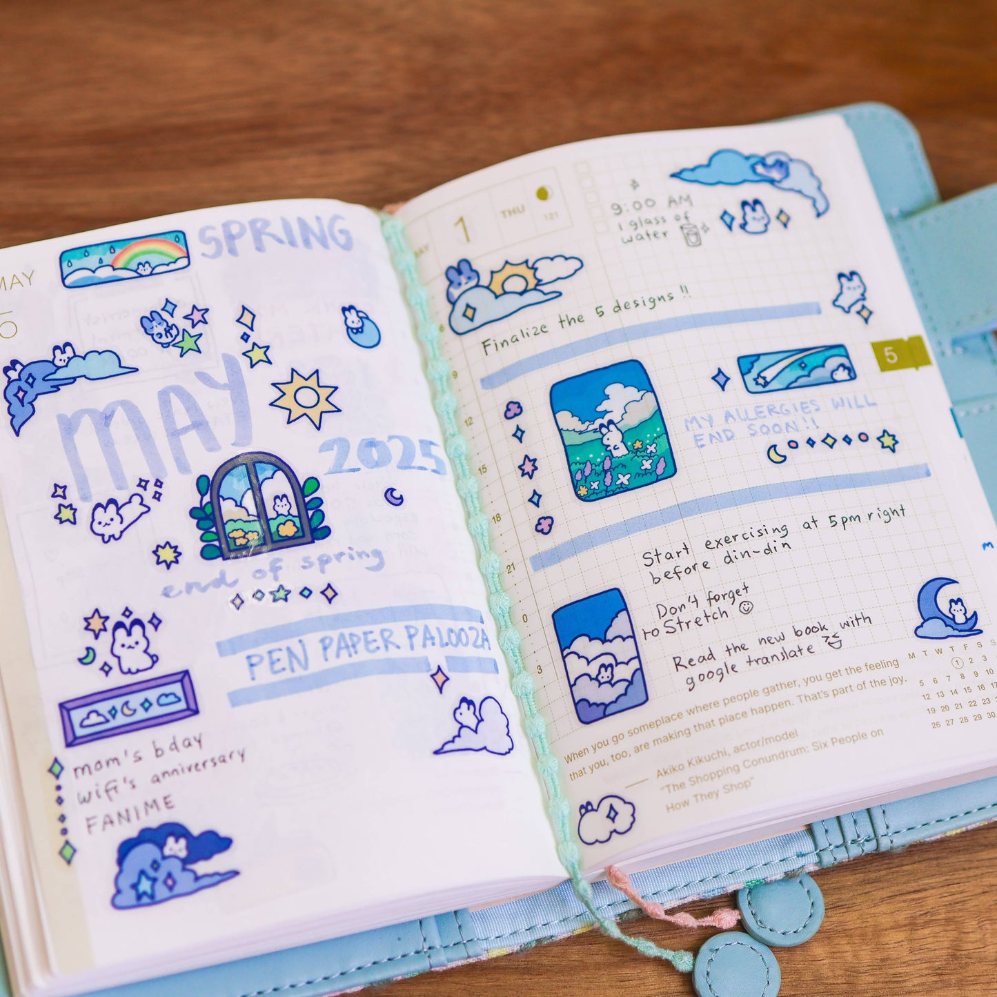 Sticker Sheet (Clear) - Cloudy Bunnies