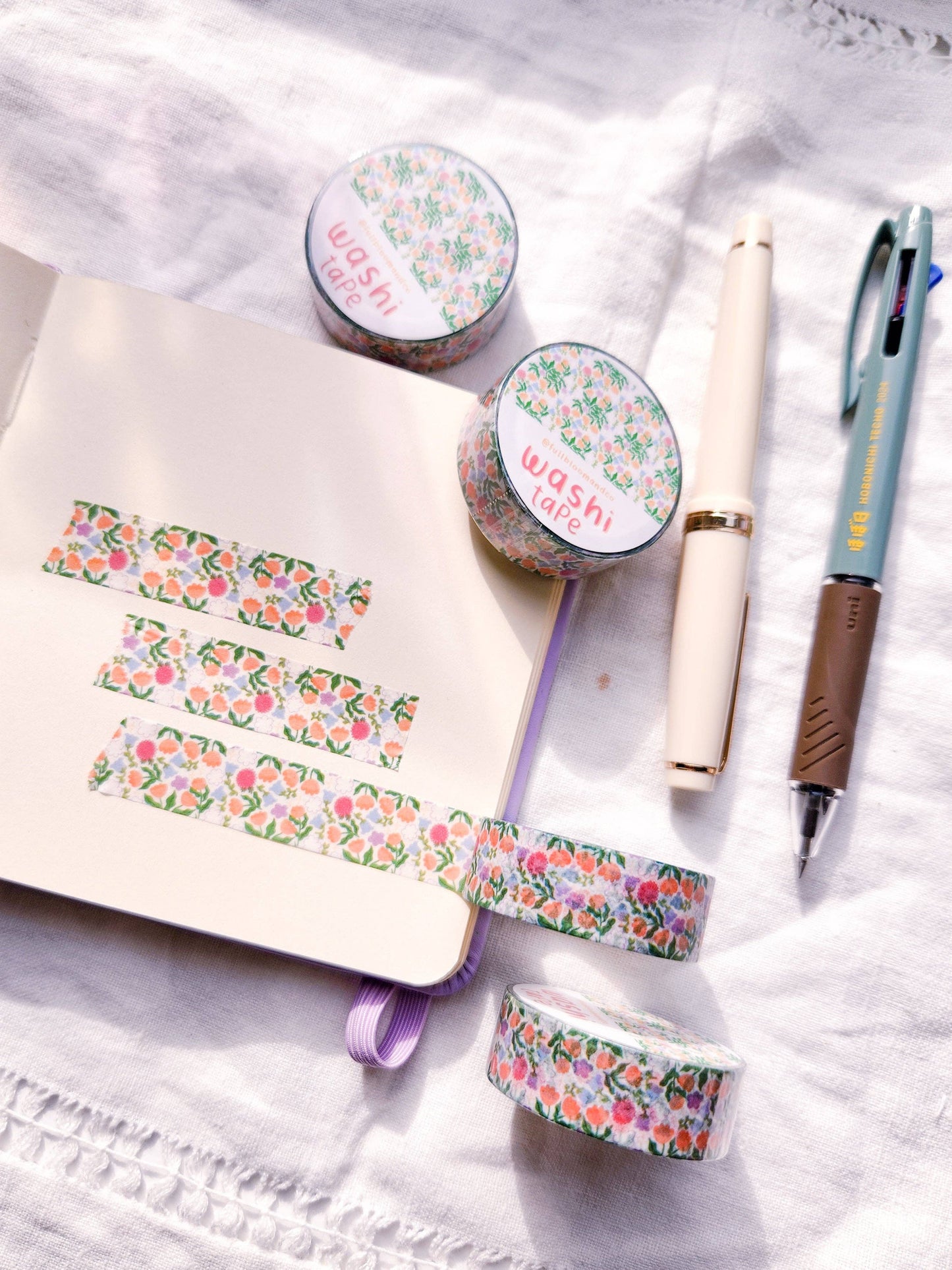 Spring Flower Pattern Washi Tape