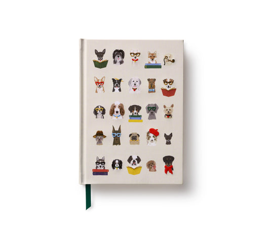 Studious Dogs Embroidered Journal