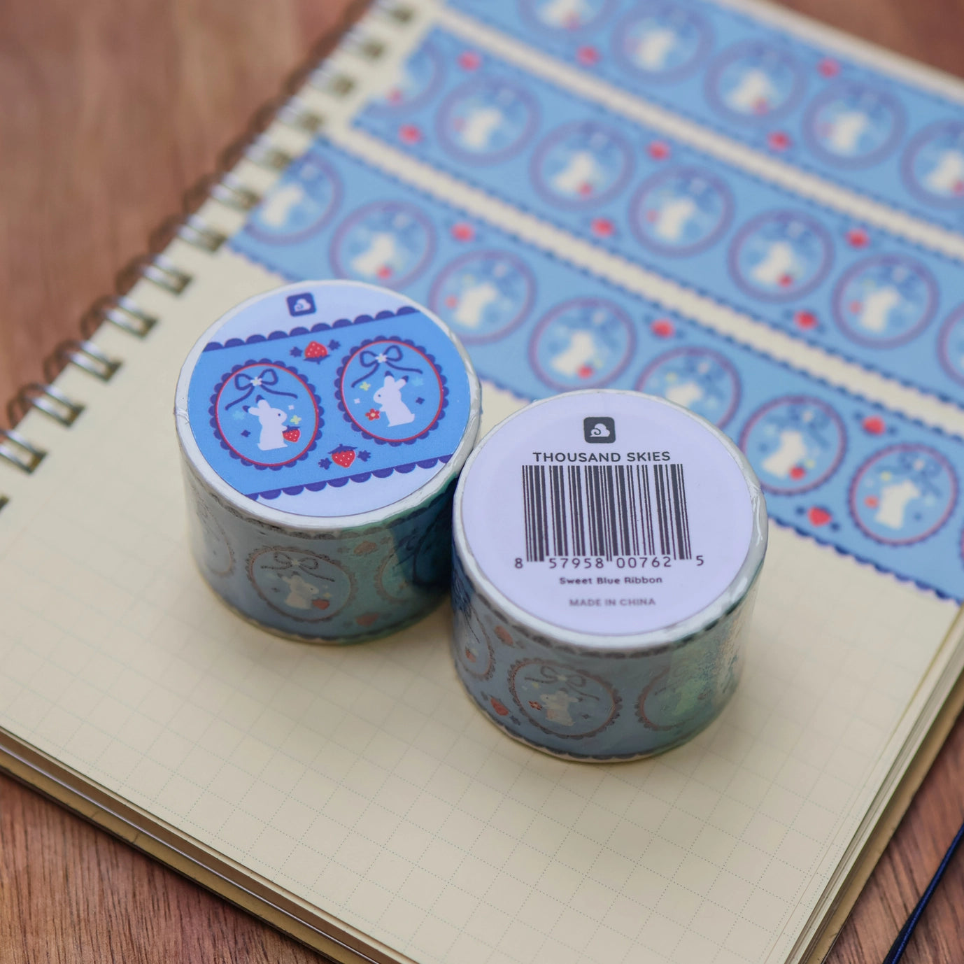 Sweet Blue Ribbon - 30mm Washi Tape (Foil)