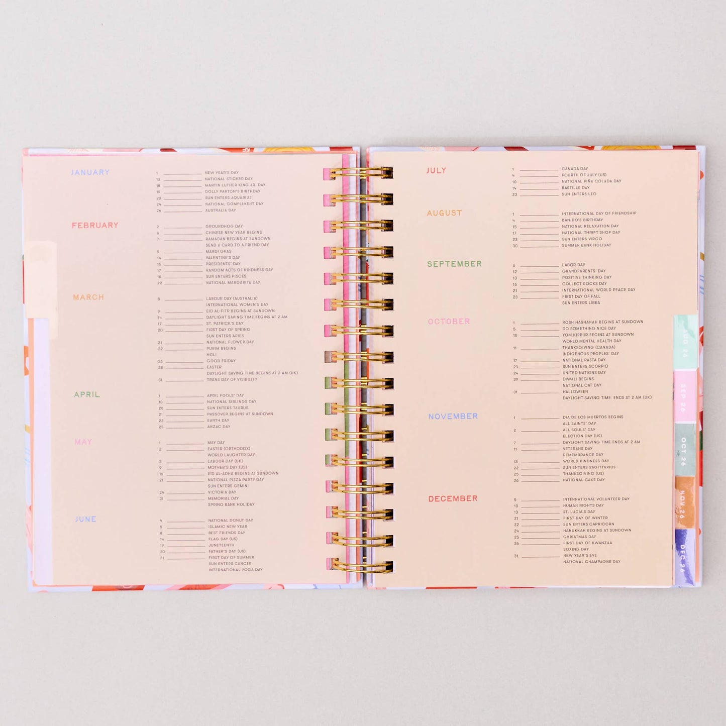 Medium 17-Month Academic Planner, Icons