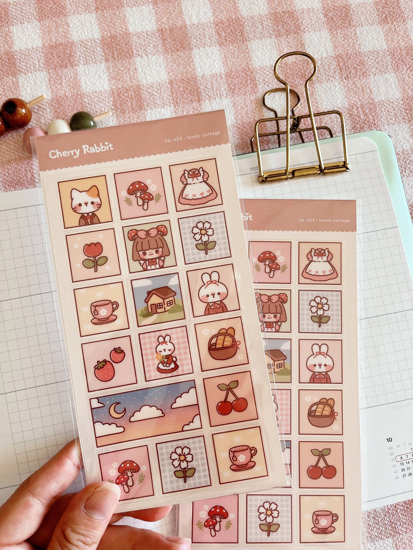 Lovely Cottage Sticker Sheet no.023