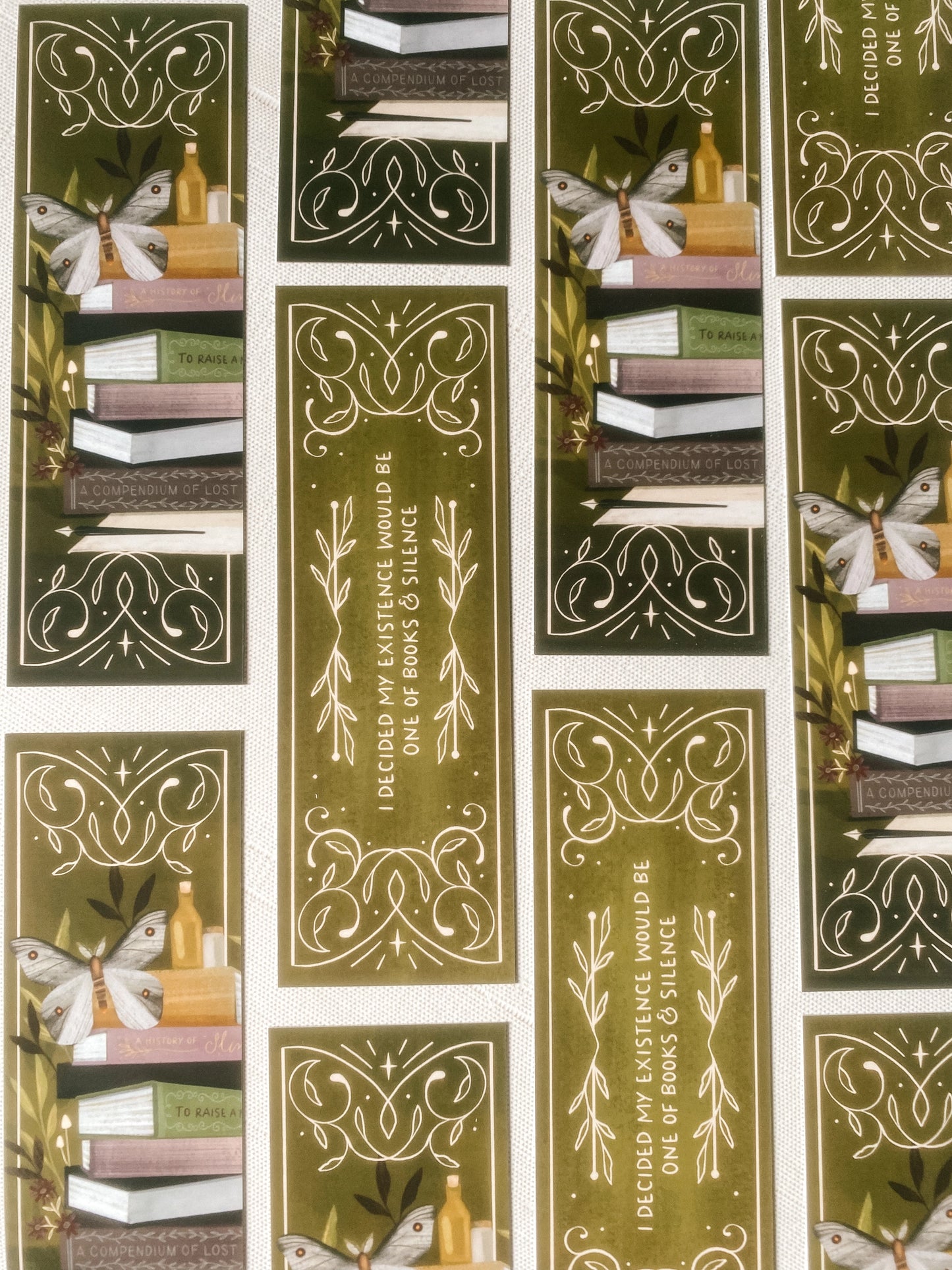 Bookmark: Books and Silence - Literary Quote