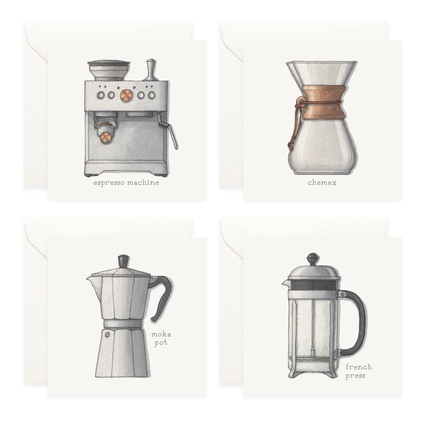 Mini Cards Set / Coffee Brewing