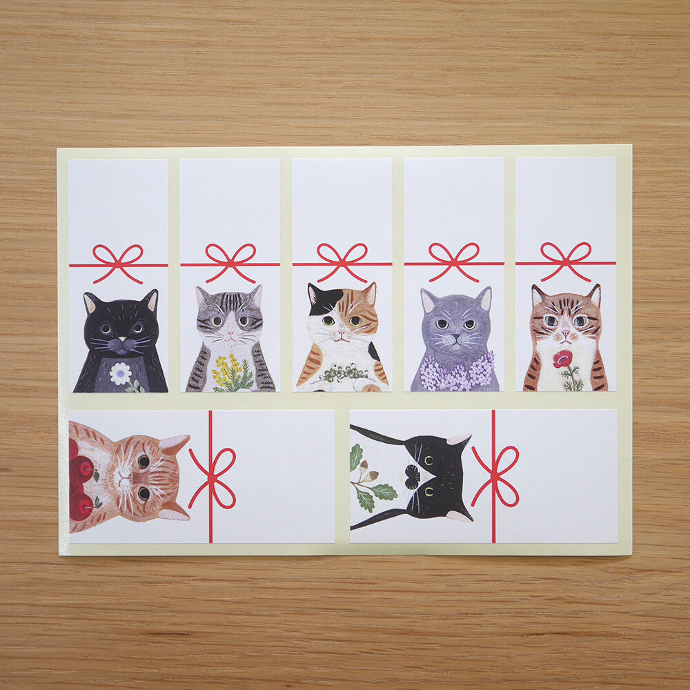 Noshi stickers - Cats in picture books NO.1