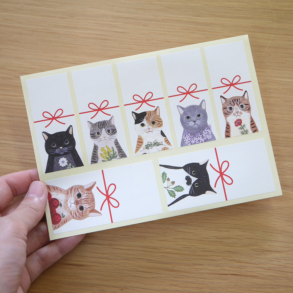 Noshi stickers - Cats in picture books NO.1