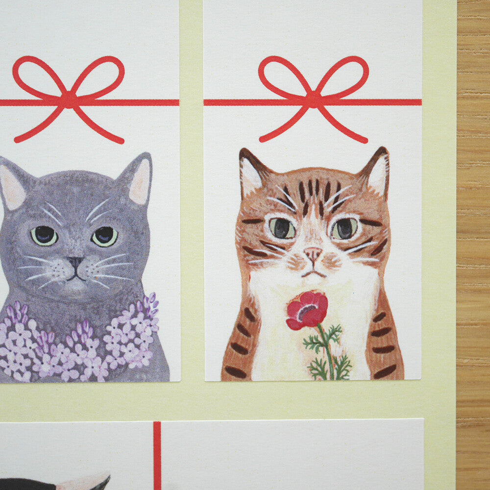 Noshi stickers - Cats in picture books NO.1