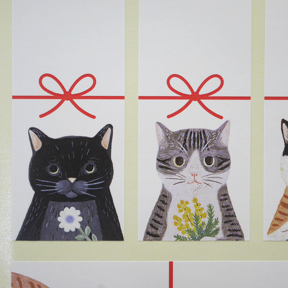 Noshi stickers - Cats in picture books NO.1