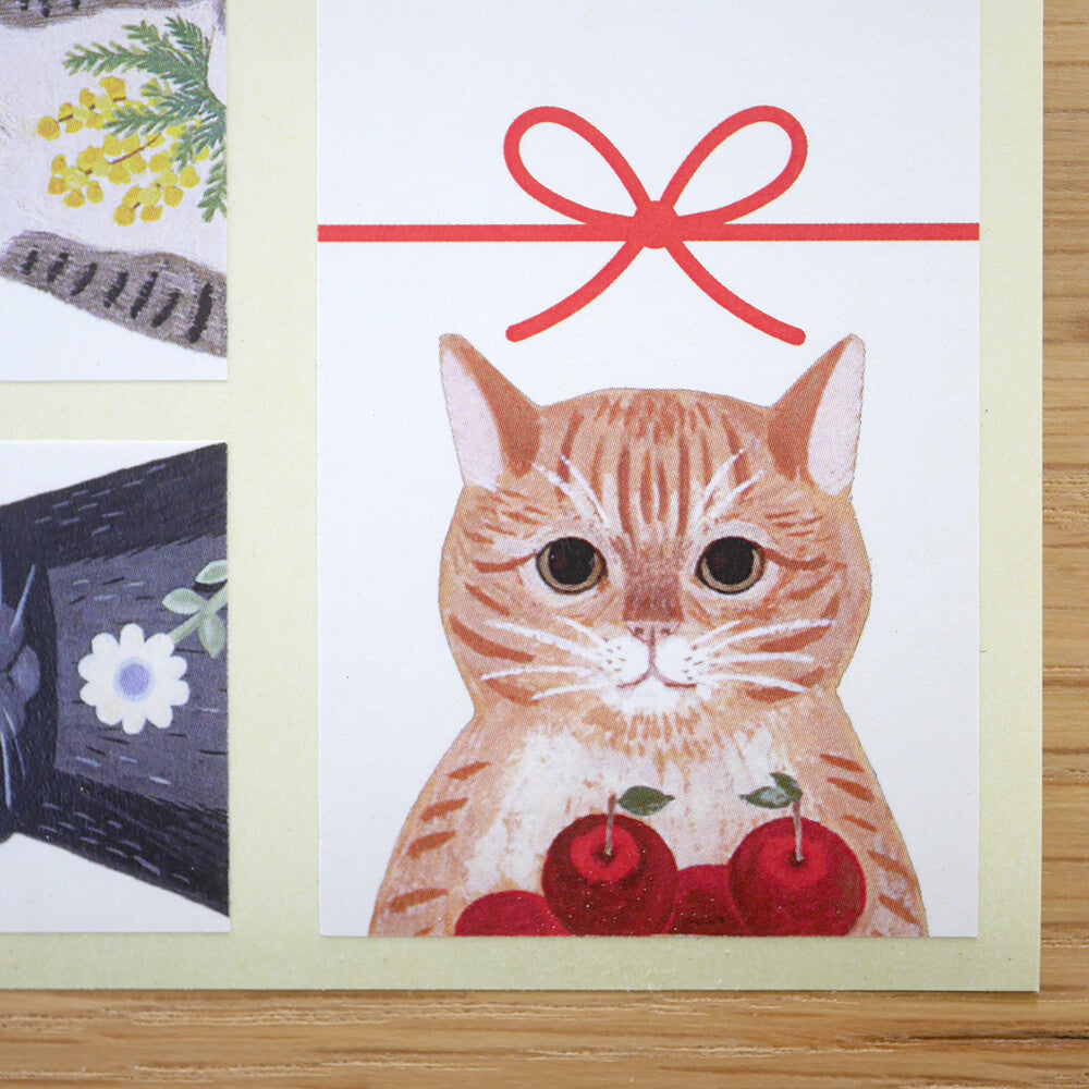 Noshi stickers - Cats in picture books NO.1