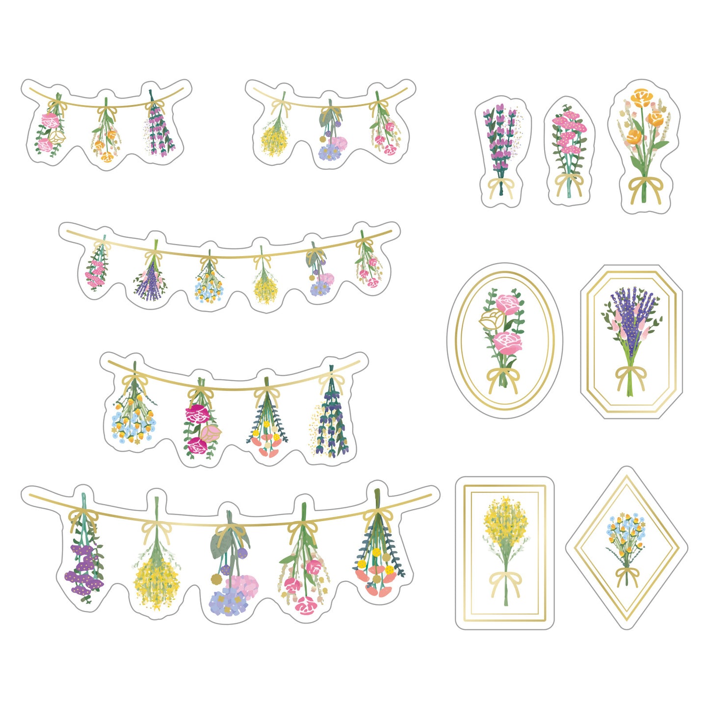 Kira Kira Maste Stickers - Dried Flowers