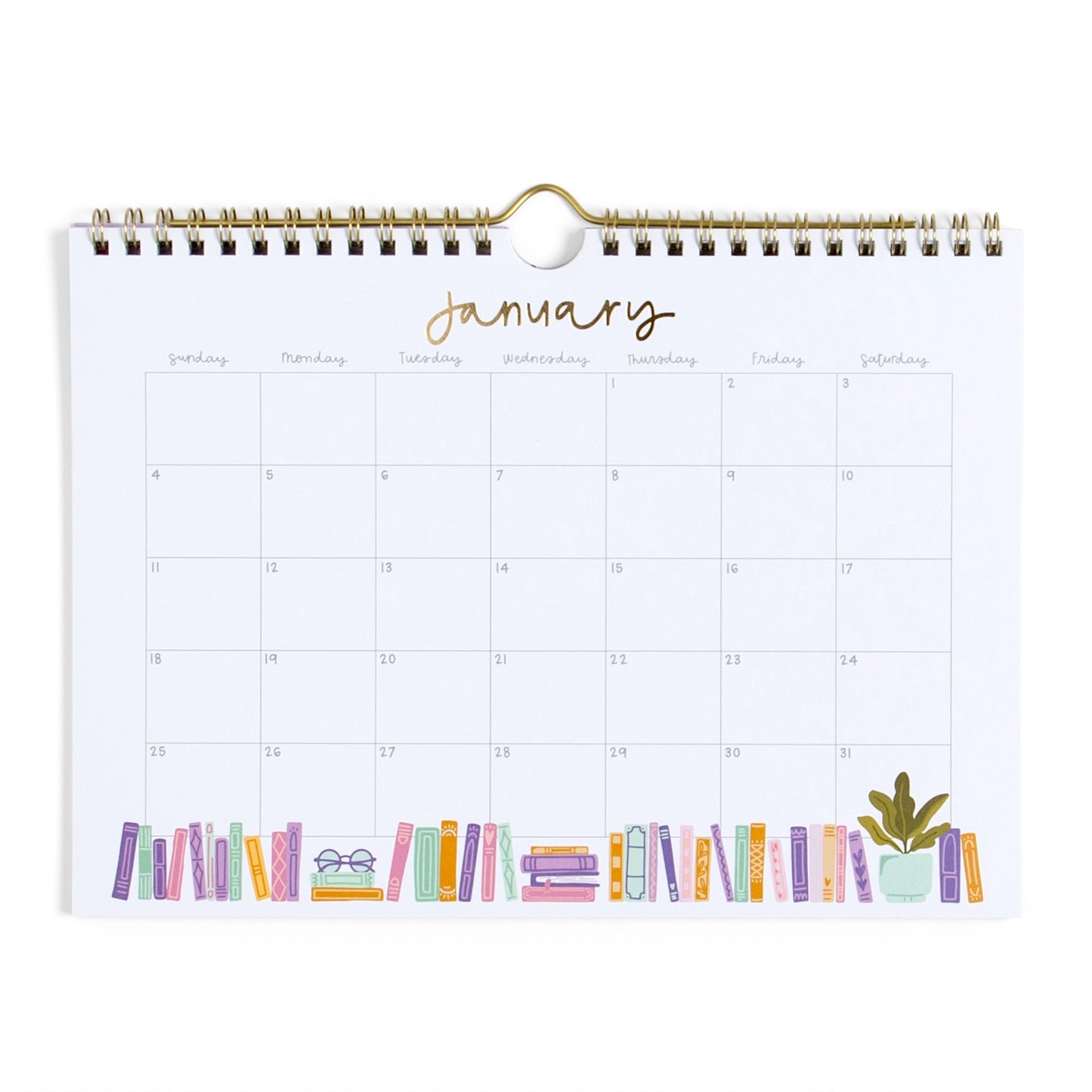 Book Lover's 2026 Spiral Hanging Wall Calendar