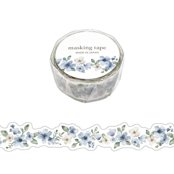 Blue Flower Vine Die-Cut Washi