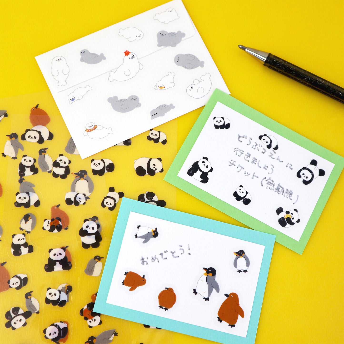 Panda Stickers - Mamire Series Sticker Sheet Animals