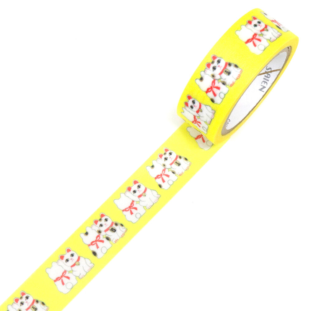 Saien Beckoning Cat Washi Tape