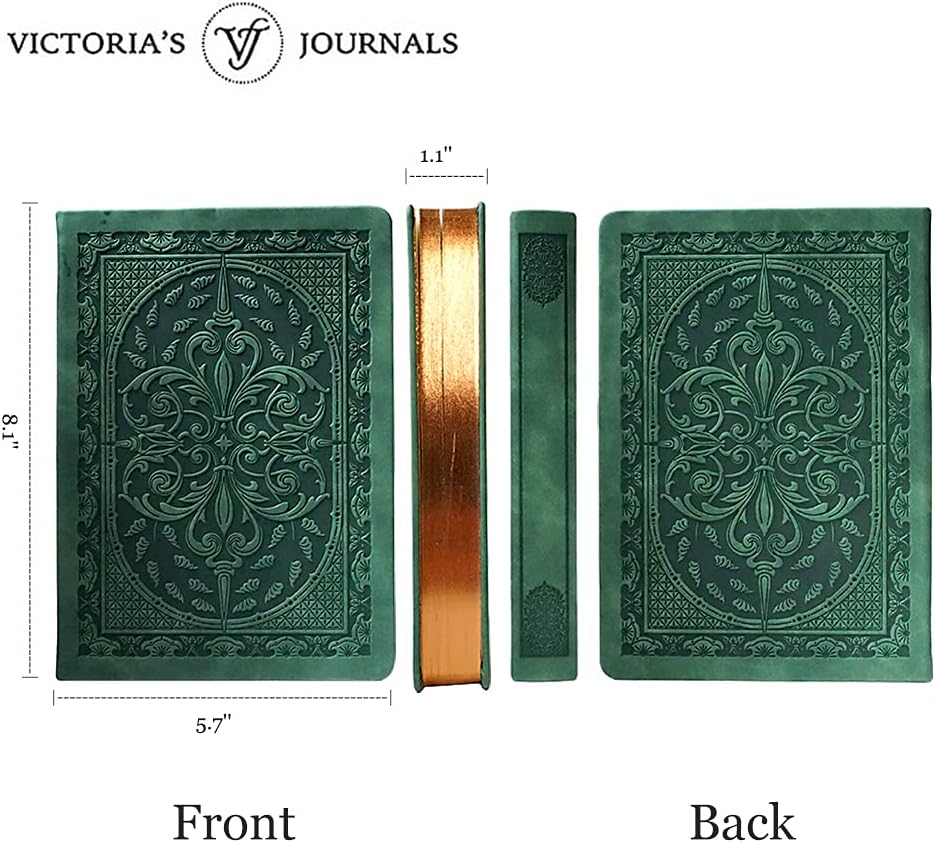 Victoria's Journals Vintage Style Diary Hard Cover (Green)