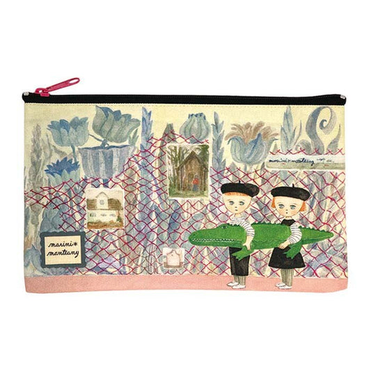 Marini Mantiany Pen pouch Border (with Crocodile)