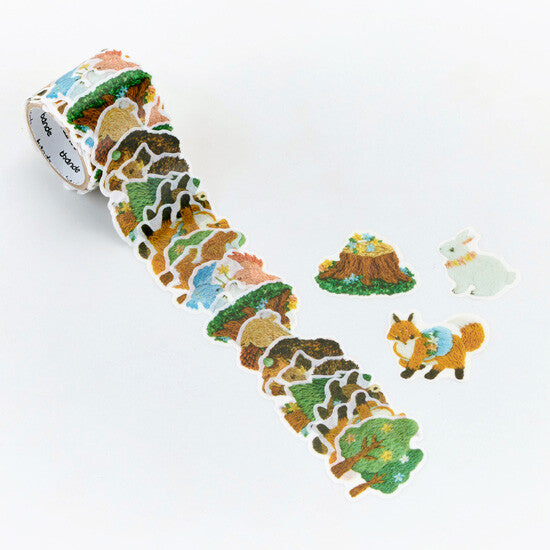 Fox Embroidery Forest Masking Roll Stickers