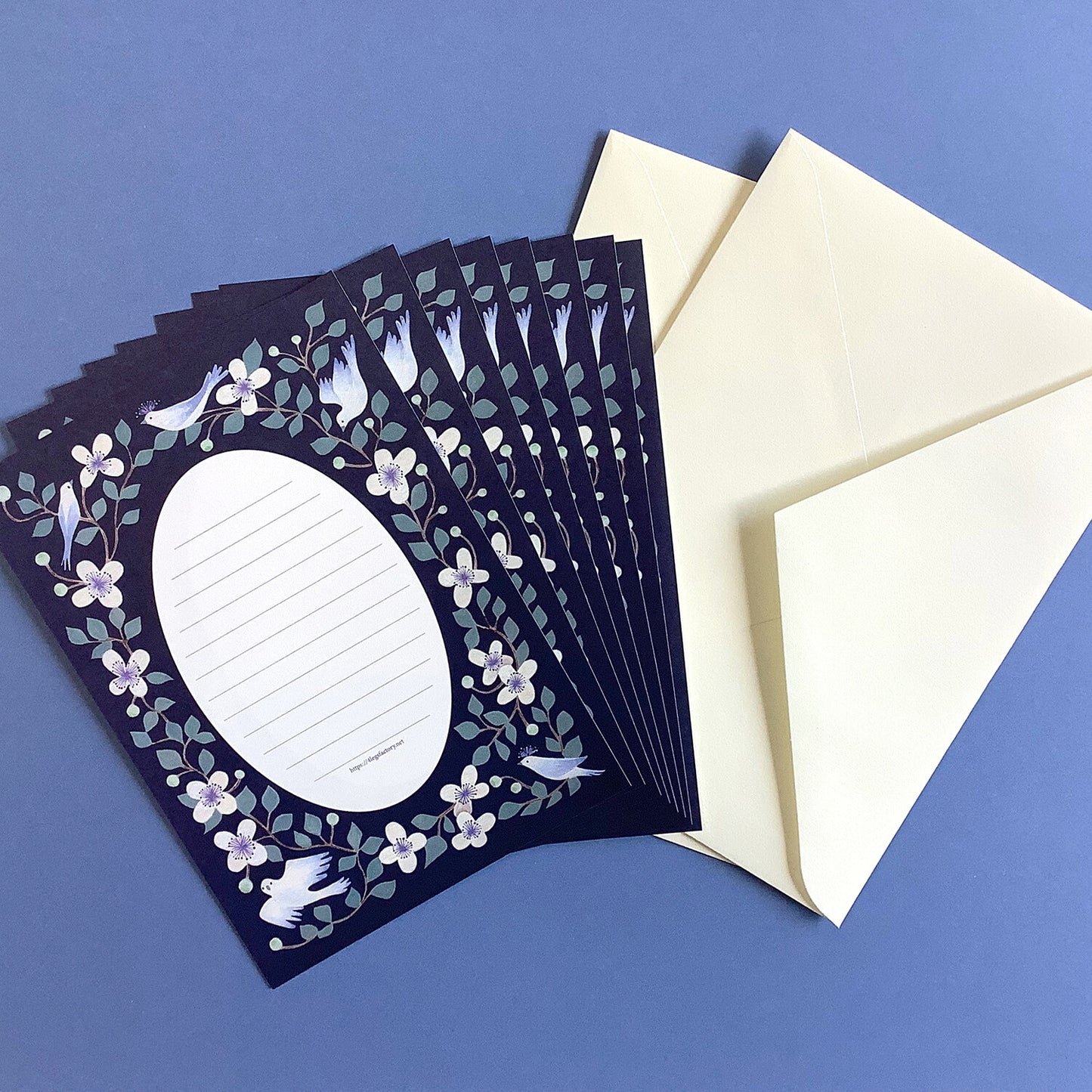 Bird and Flower A6 Letter set