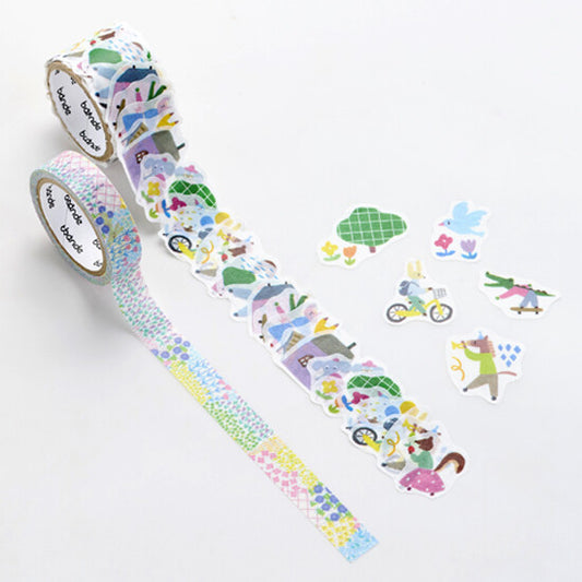 Animal Town and Flower Garden Masking Roll / Stickers (2 rolls)