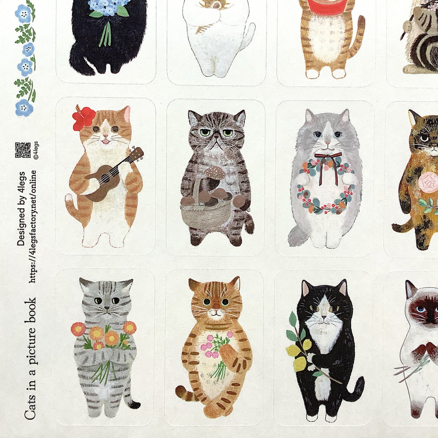 Cat in Picture Book Stickers