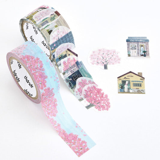 Sakura no Sanpodo (Cherry Blossoms) Masking Roll Stickers