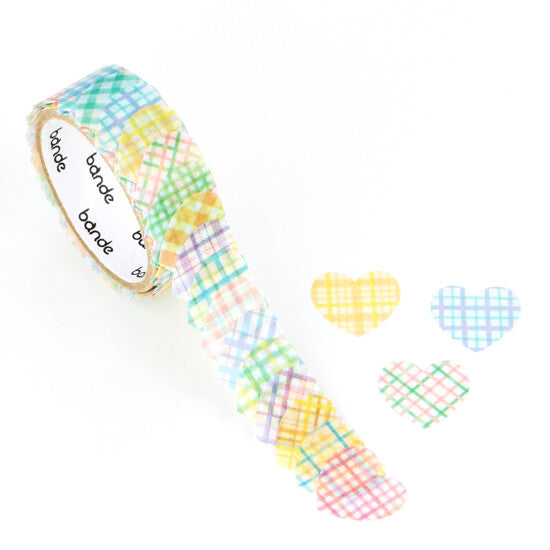 Watermelon Heart Check Masking Roll Stickers